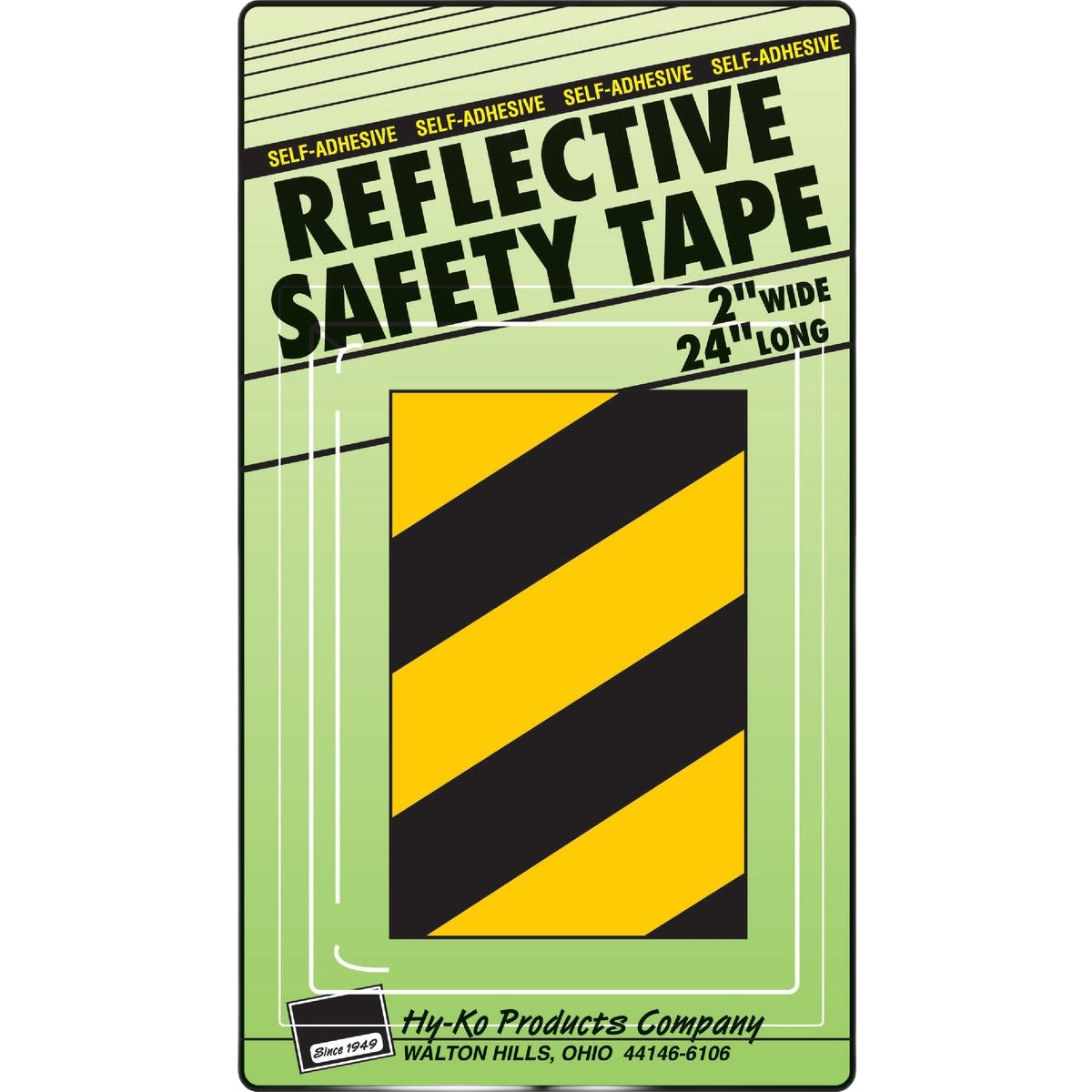 Yellow and black striped self-adhesive reflective tape for safety in hardware and traffic safety supplies under $50 collection