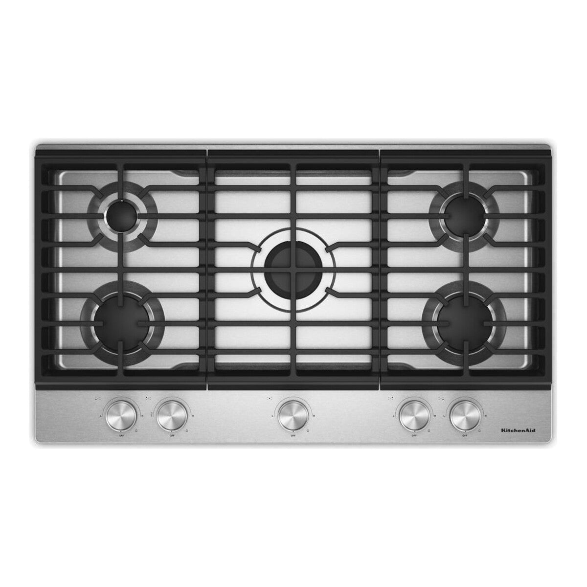 KitchenAid® 36 in. Gas Cooktop with 5 Versatile Burners