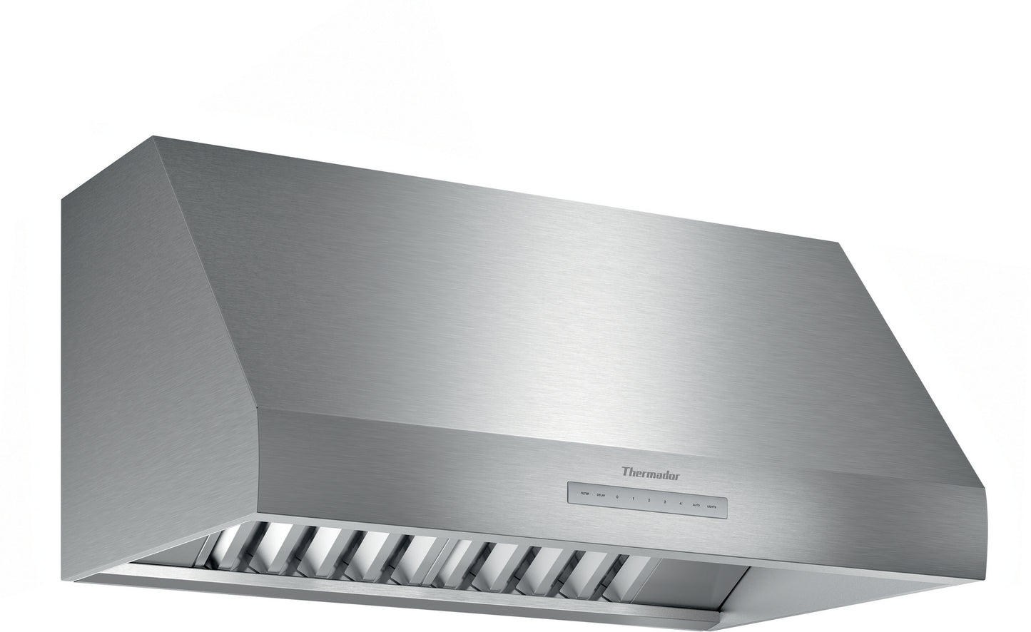 sleek stainless steel wall-mounted range hood with adjustable fan speeds for kitchen ventilation and home improvement