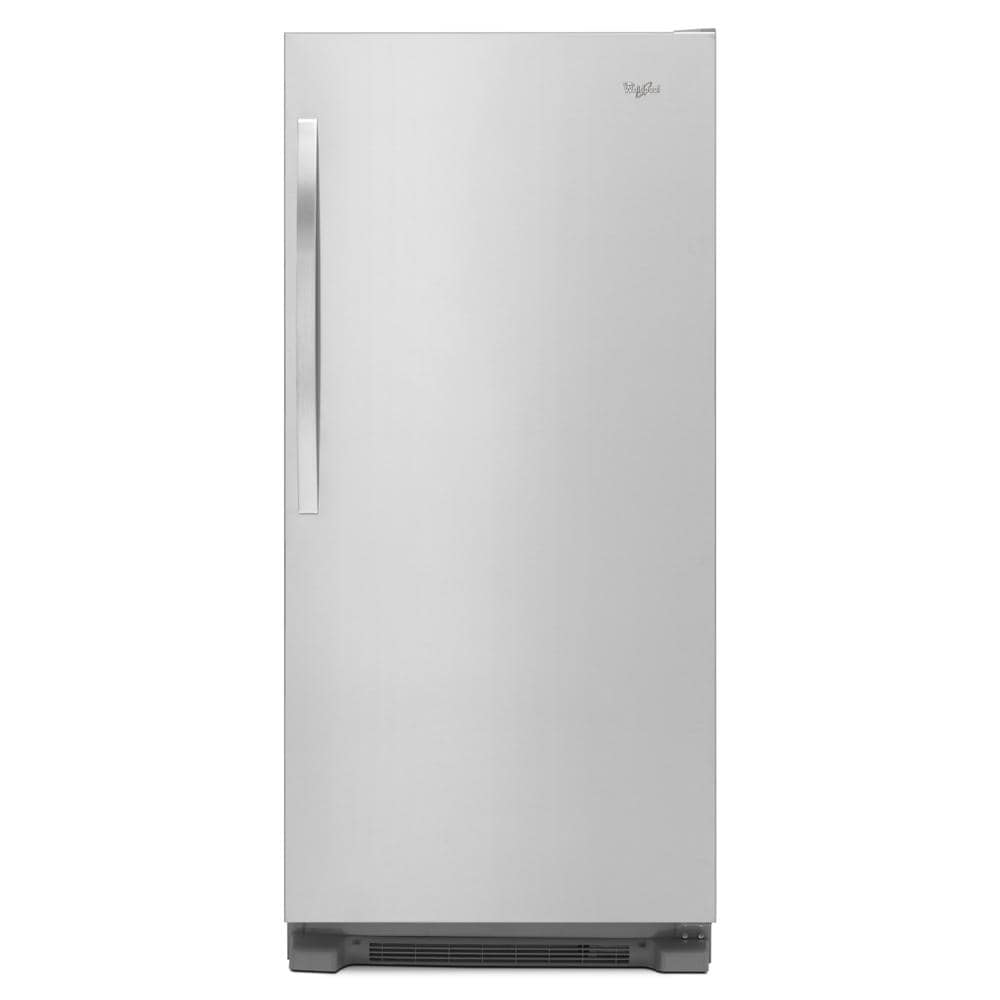 Stainless steel 31-inch wide SideKicks® refrigerator with vertical handle in kitchen and appliances collection