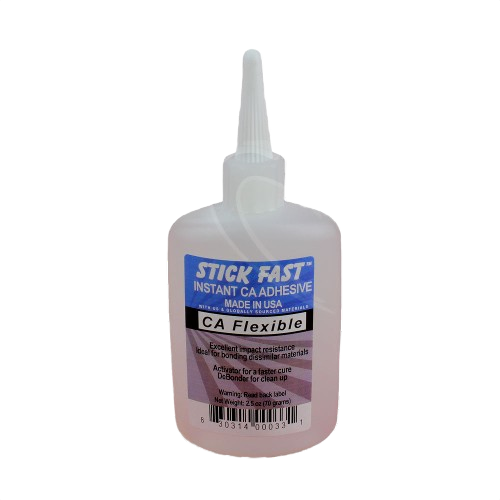 Clear flexible CA adhesive bottle with precision nozzle for bonding in glue and home improvement supplies under $50 category