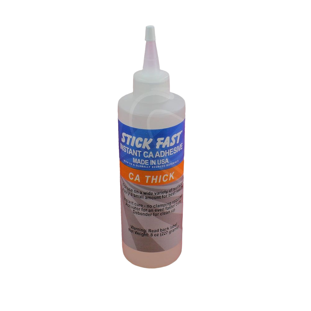 Plastic squeeze bottle of thick CA adhesive glue with precision nozzle for tools and home improvement projects