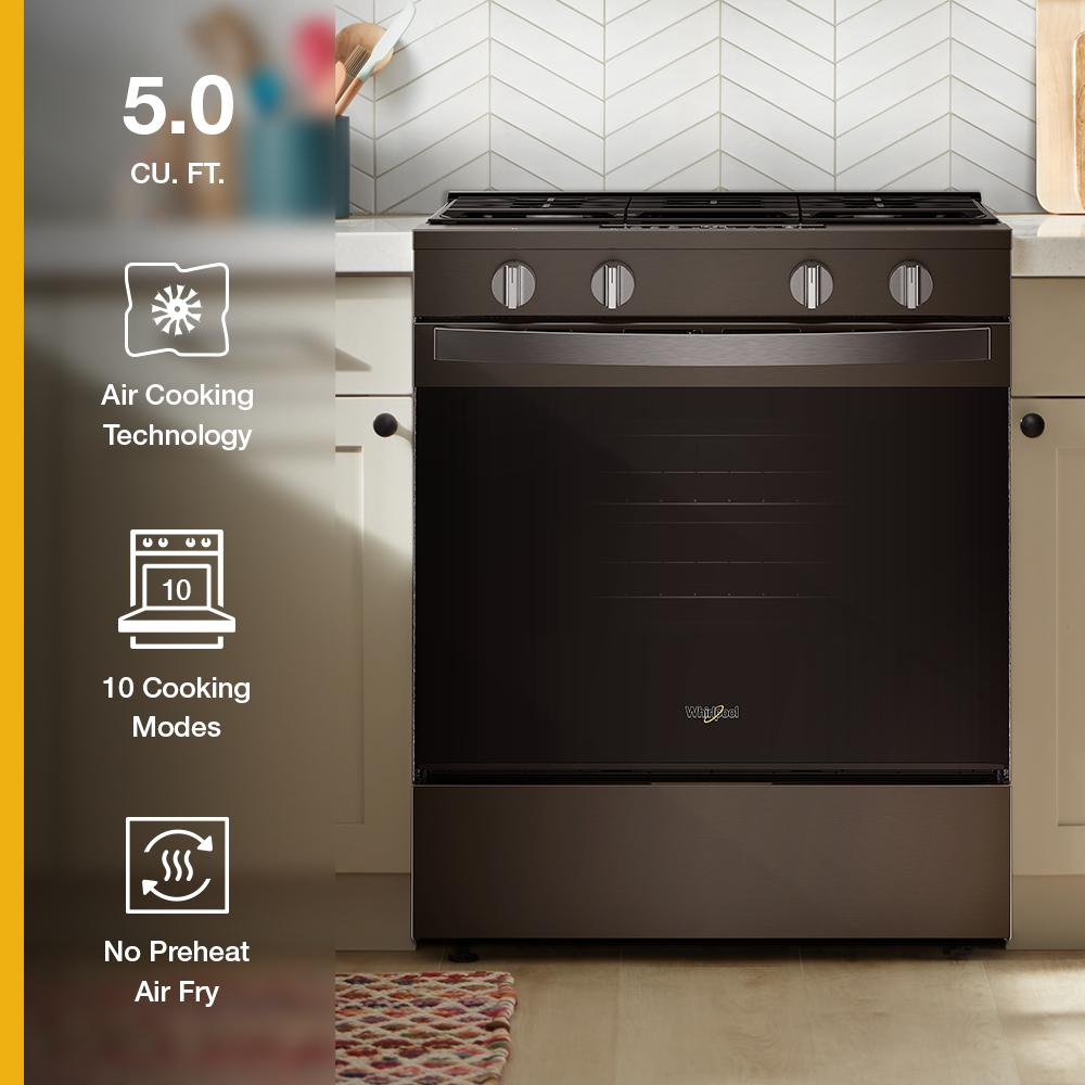 30-inch Gas Smart Range with Air Cooking Technology and Steam Clean
