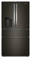 Whirlpool French door refrigerator in black stainless steel with flexible temperature drawer from kitchen appliances collection