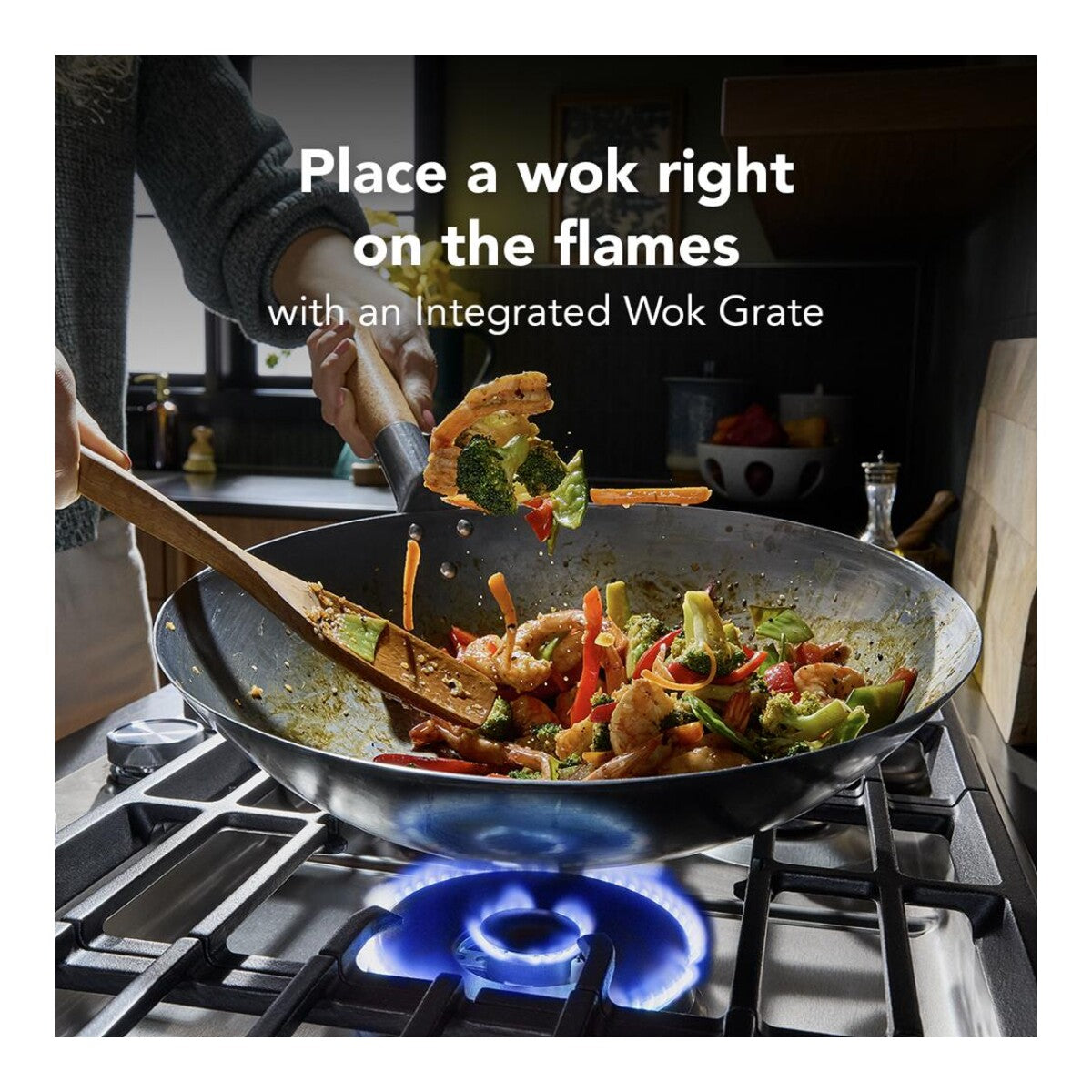 KitchenAid® 30 in. Gas Cooktop with 5 Burners and Integrated Wok Grate