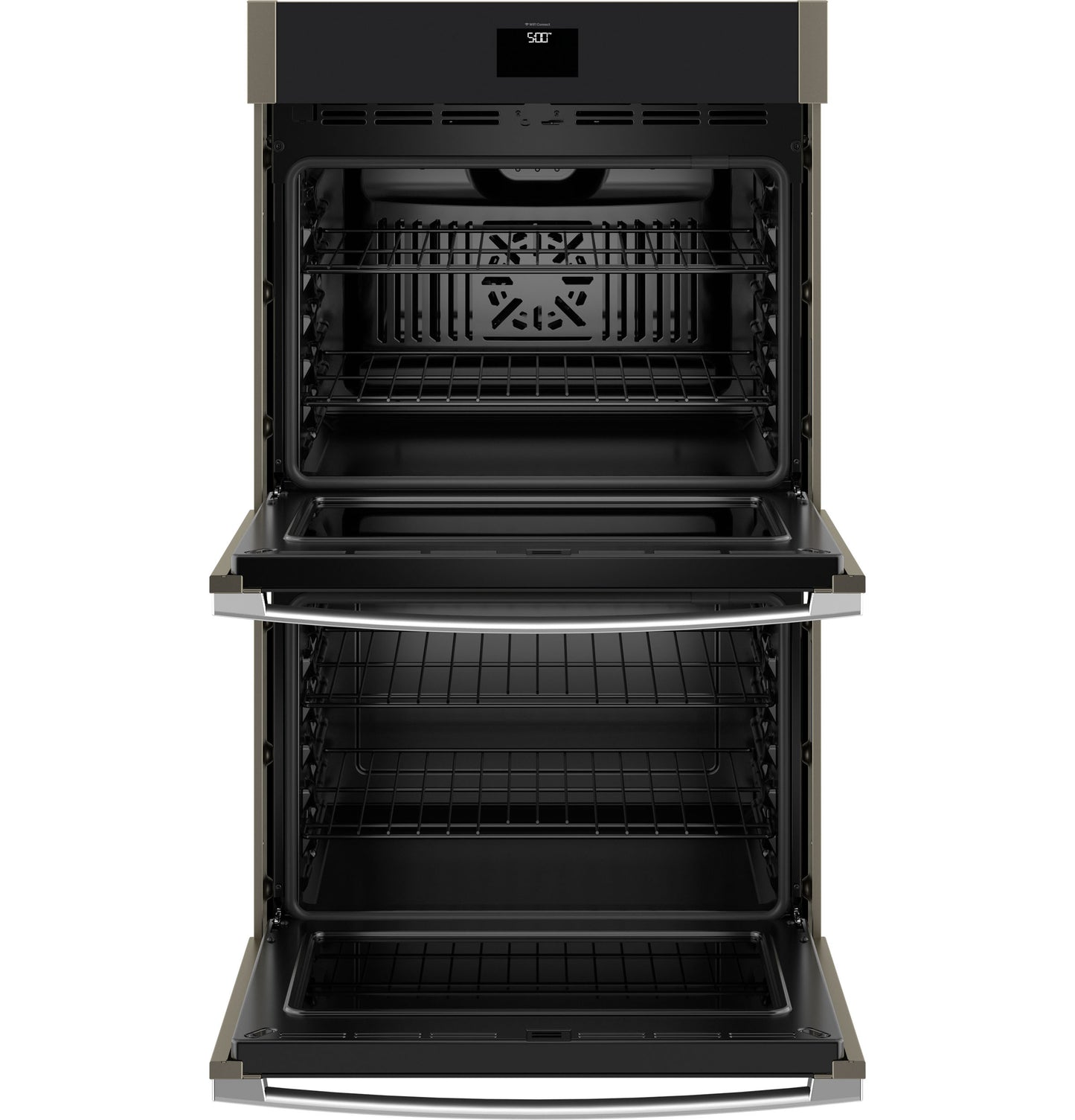 Built-in double wall oven with dual compartments, multiple racks, and digital display in Kitchen & Appliances collections
