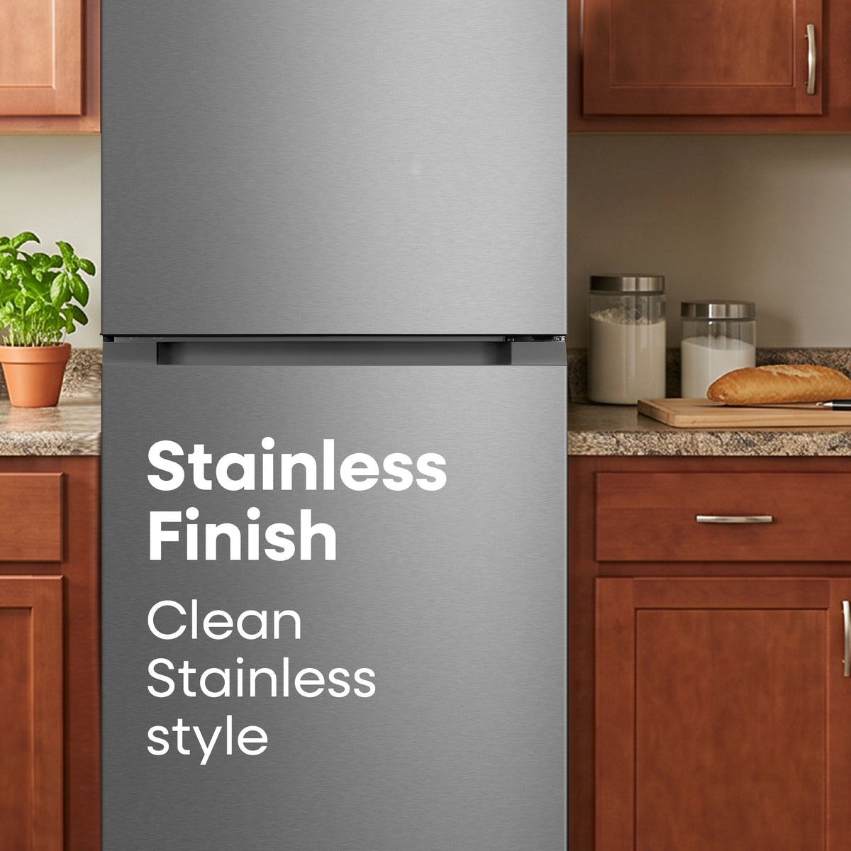 Element Electronics 18.1 cu. ft. Top Freezer Refrigerator - Stainless Steel, ENERGY STAR (ERT18CSES)