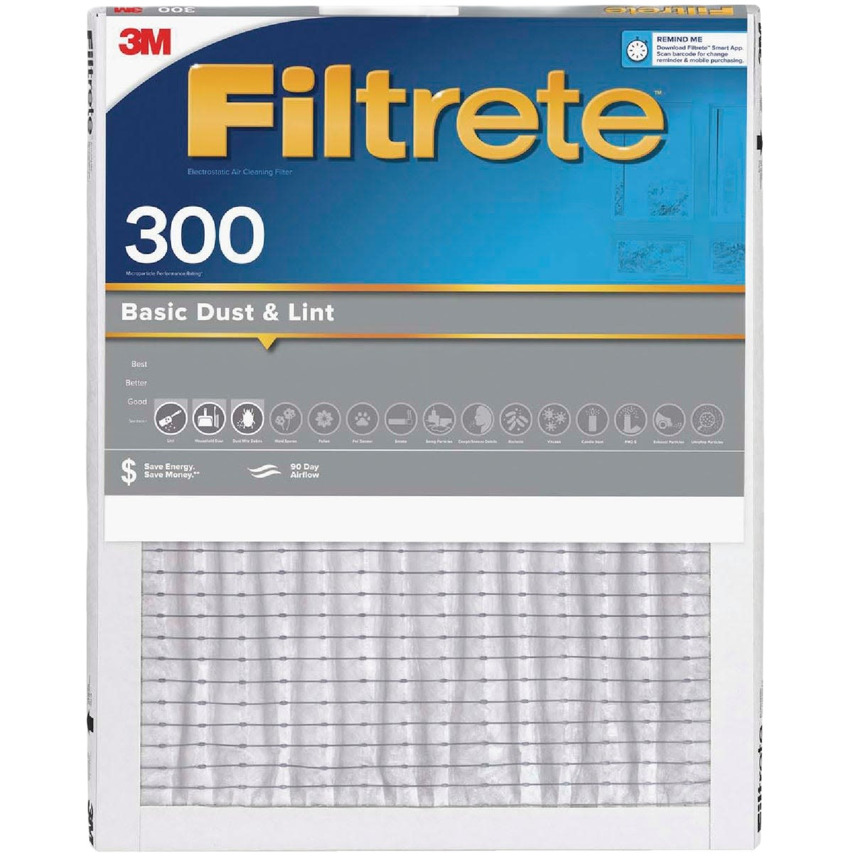 Filtretre 300 MPR Basic Dust and Lint furnace filter for heating and cooling air management under $50