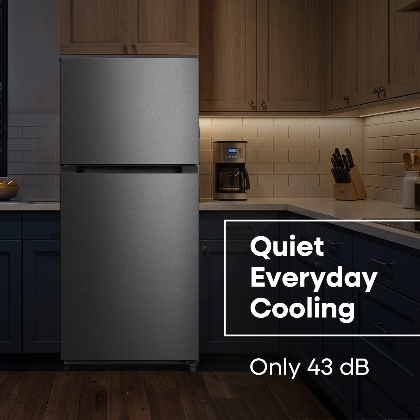 Element Electronics 18.1 cu. ft. Top Freezer Refrigerator - Stainless Steel, ENERGY STAR (ERT18CSES)