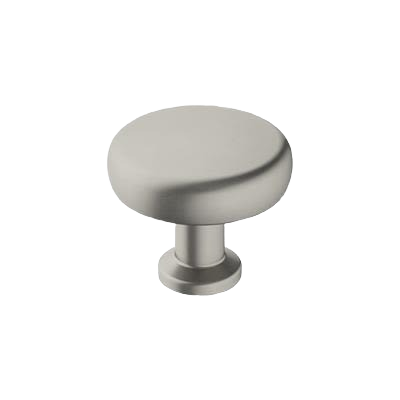 Satin nickel cabinet knob with rounded design for furniture hardware and home improvement under $50 collection