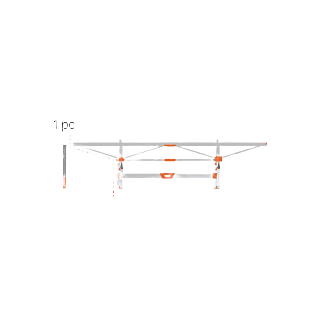 Adjustable metal support leg with orange accents for stable sawmill operation in tool and power tool accessories collections
