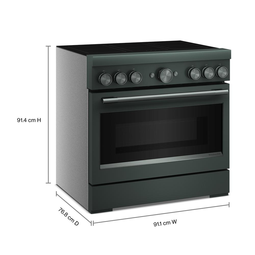 36-Inch 6-Element Induction Freestanding Commercial-Style Range with Air Fry