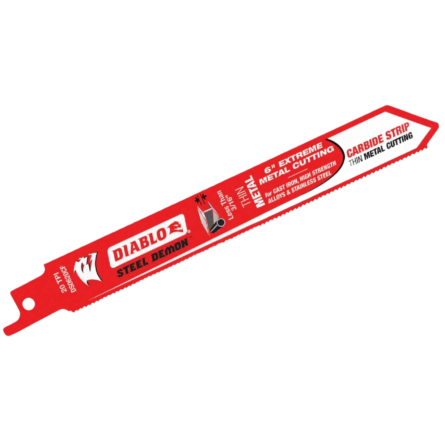 Red Diablo Steel Demon 6-inch metal cutting saw blade with carbide strip for precise tools and home improvement use