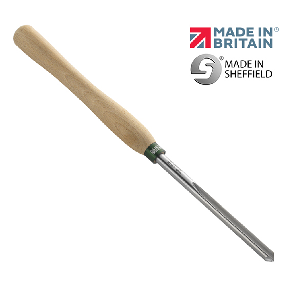 Half-inch high-speed steel bowl gouge with smooth wooden ergonomic handle for precise woodworking and home improvement tasks
