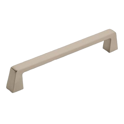 Satin nickel cabinet pull with geometric design, part of hardware and furniture accessories under $50 collection