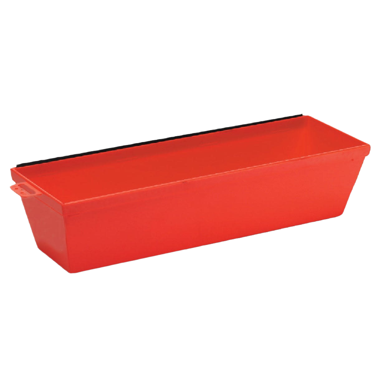 Red plastic mud pan with handle, designed for durability in paint and drywall supplies under $50 collections