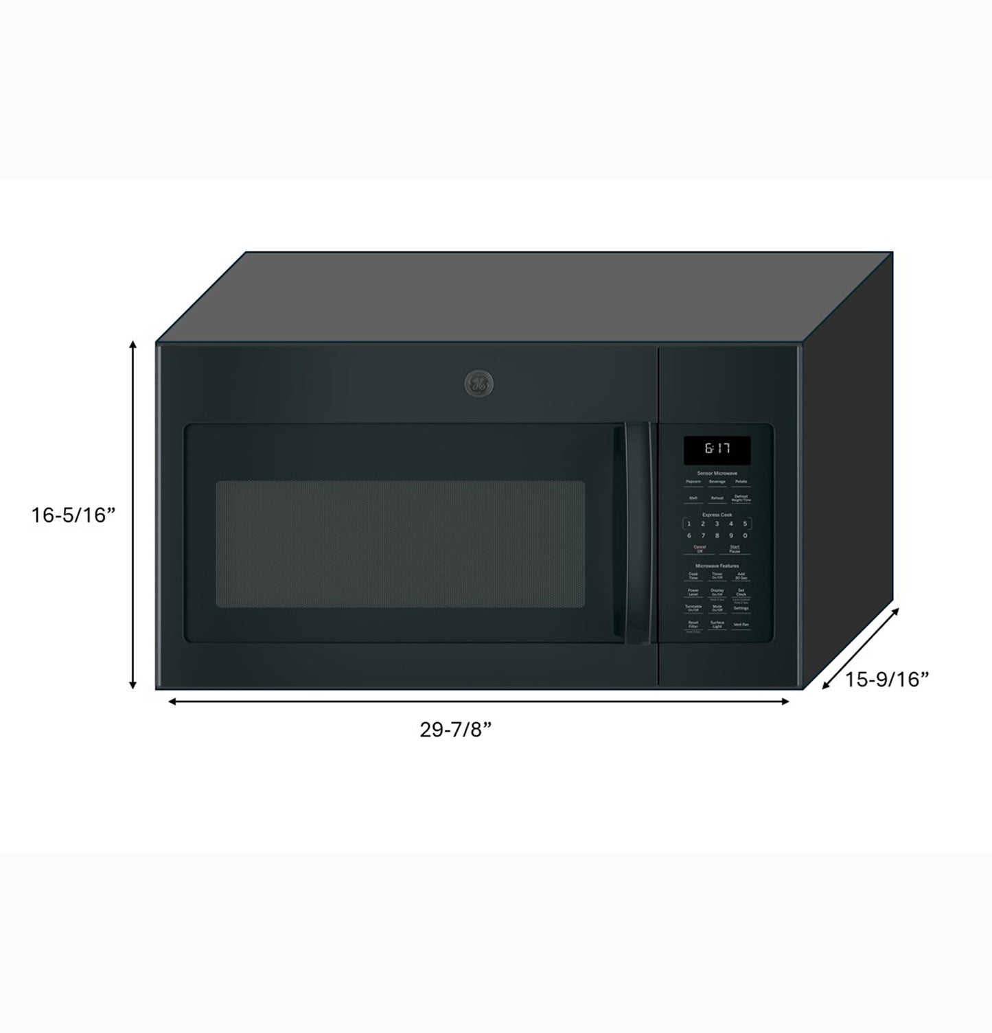 GE® 1.7 Cu. Ft. Over-the-Range Sensor Microwave Oven