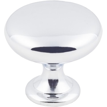 Polished chrome mushroom-shaped cabinet knob for hardware and furniture accessories in home improvement collections