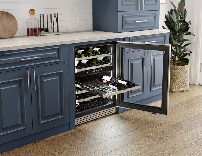 Presrv Pro Wine cooler, 24in, UC, SS+G, 2Z