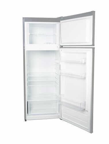 Silver top mount refrigerator with spacious adjustable glass shelves from Refrigerators and Appliances collections