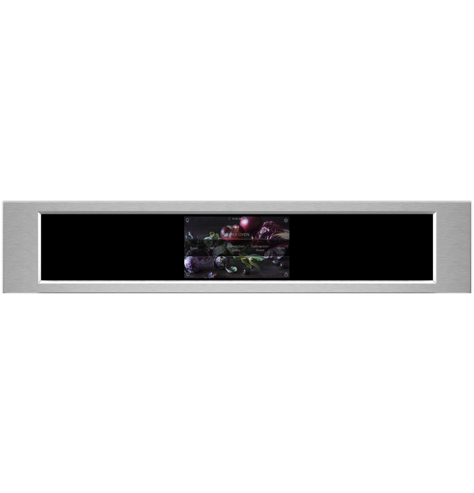 Stainless steel control panel with digital touchscreen display from double wall ovens in kitchen & kitchenware collection