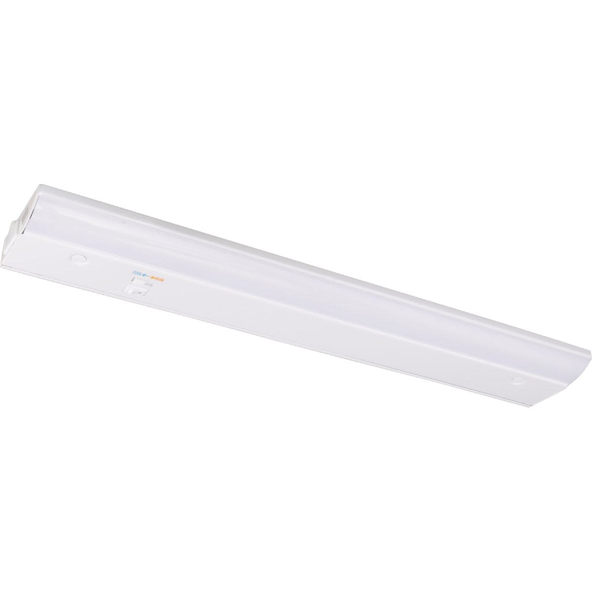Sleek white LED under cabinet light with adjustable color temperature for home improvement and electrical lighting solutions