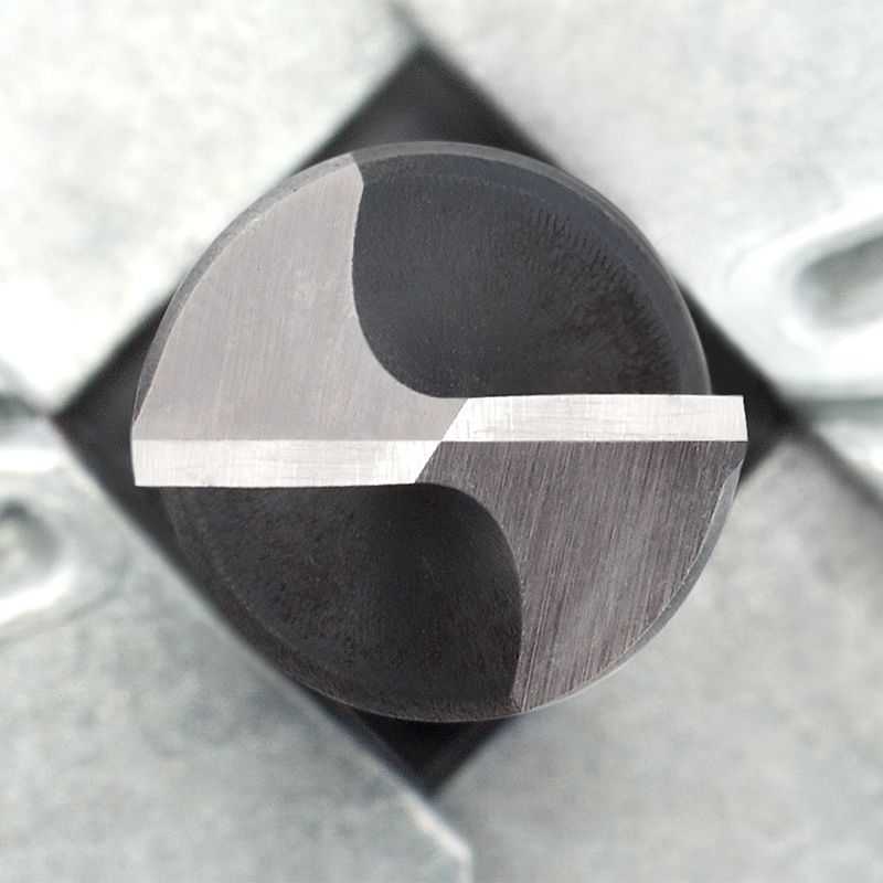Close-up of a sharpened drill bit tip showcasing precision cutting edges for tools and home improvement tasks