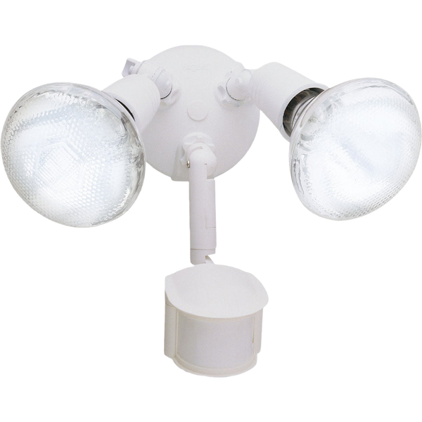 Halo White Motion Sensing Dusk To Dawn Floodlight Fixture