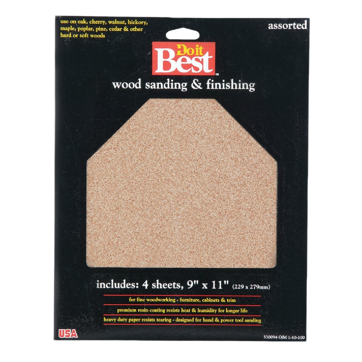 Do it Best assorted grit sandpaper pack for wood sanding and finishing in home improvement projects