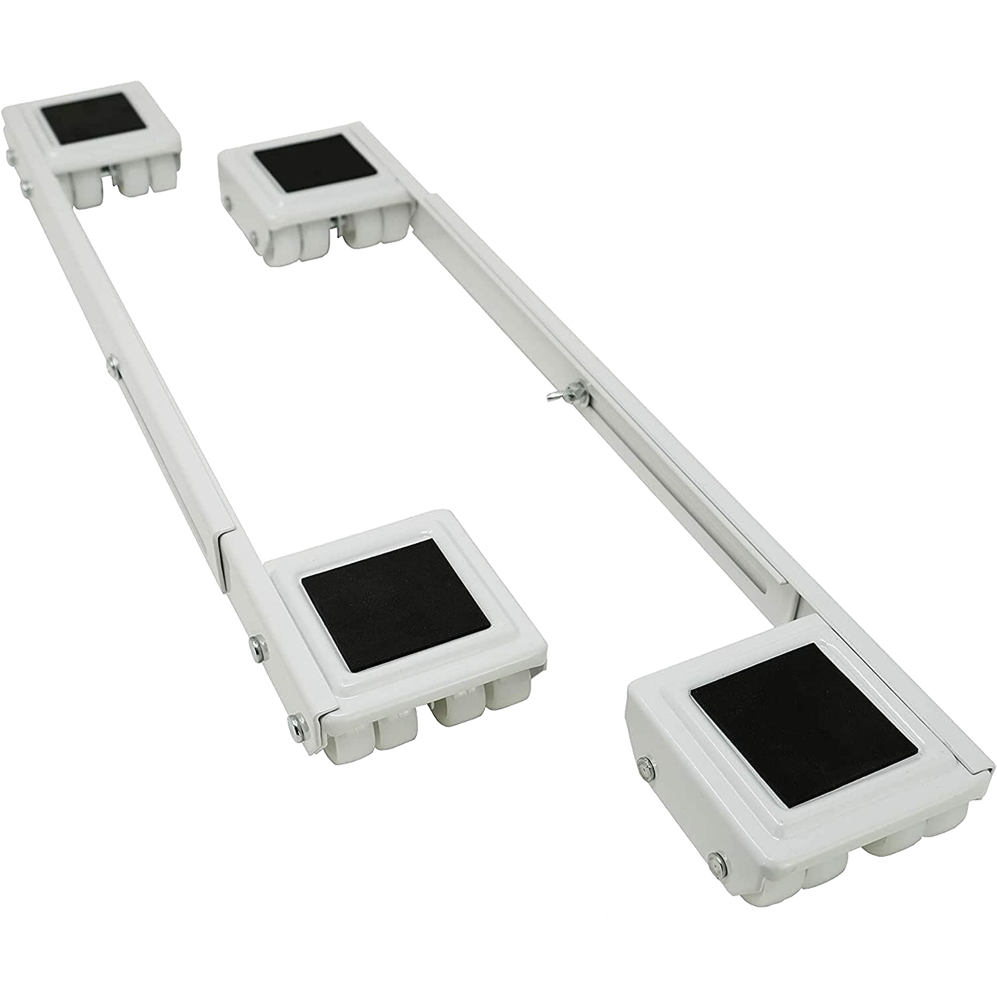 White steel furniture rollers with black rubber pads for moving heavy appliances in Hardware and Furniture Accessories collections