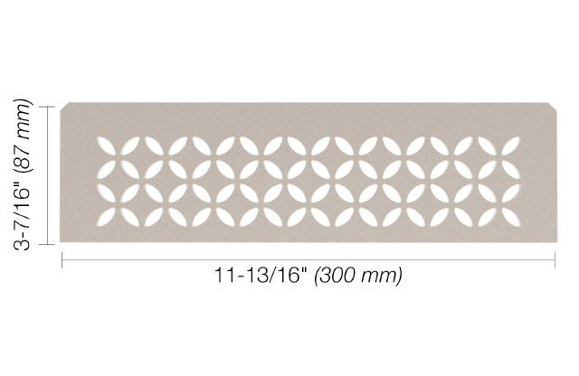 Rectangular greige shelf panel with floral cutout design for tile flooring and home improvement projects under $100