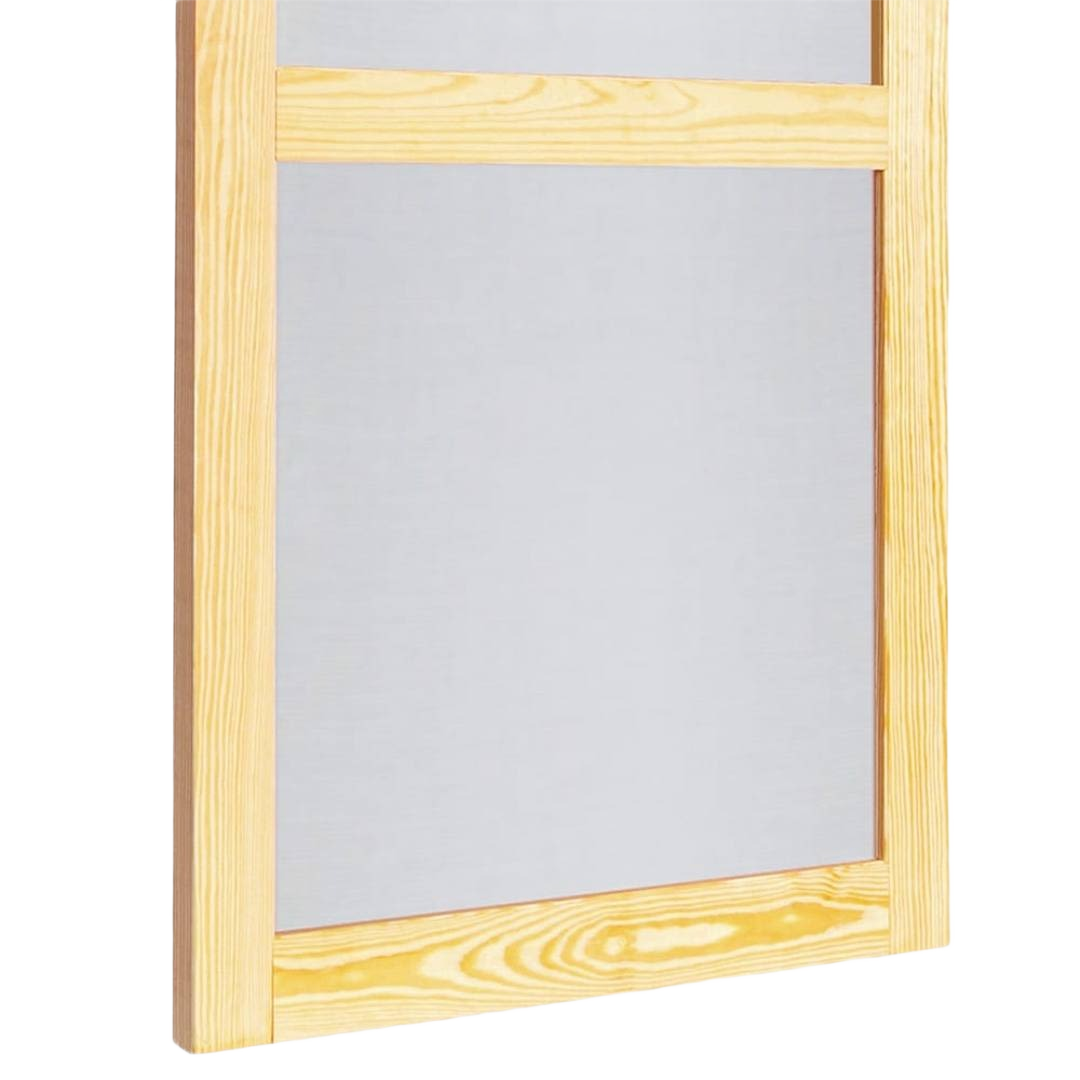 Natural wood screen door panel with mortise and tenon joints in exterior doors and home improvement collection