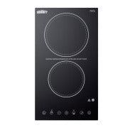 12" Wide 230V 2-Burner Radiant Cooktop