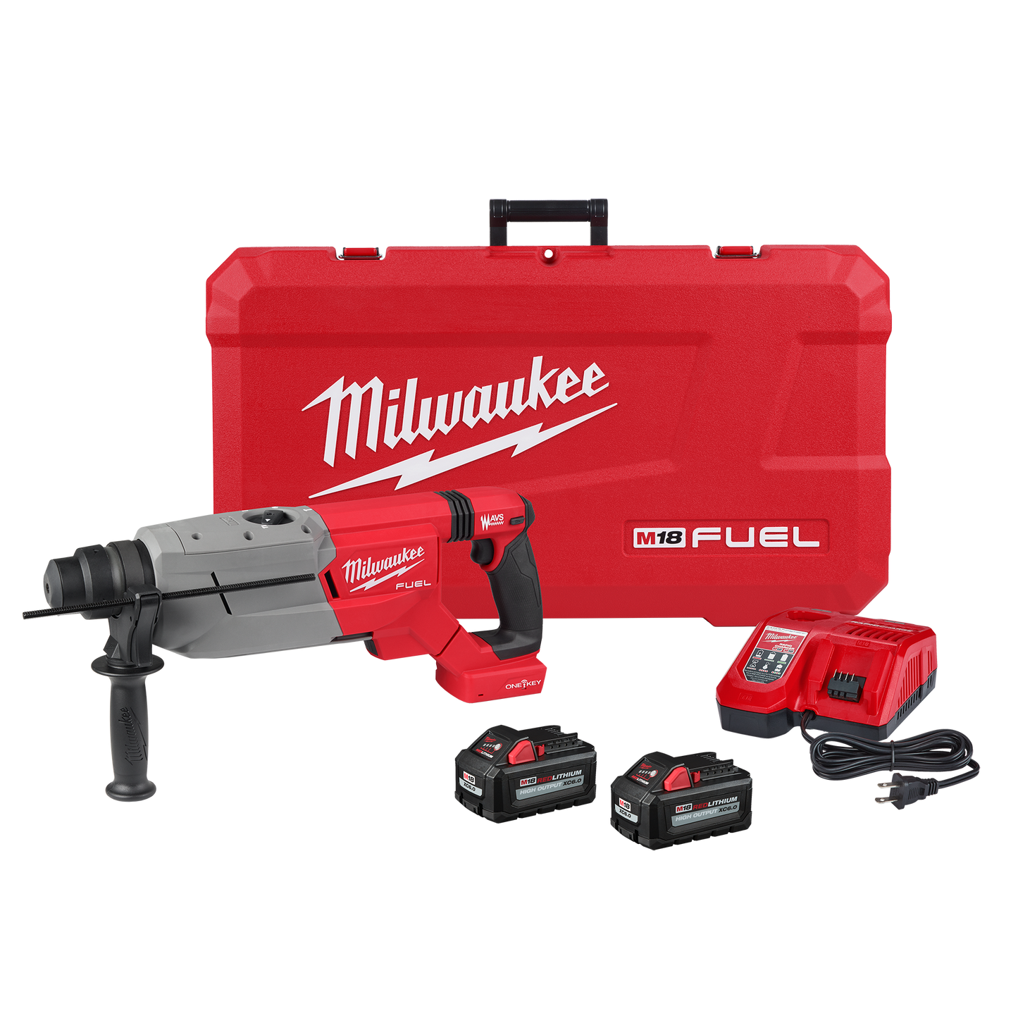 Milwaukee M18 FUEL™ 1-1/4” SDS Plus D-Handle Rotary Hammer Kit w/ ONE-KEY™