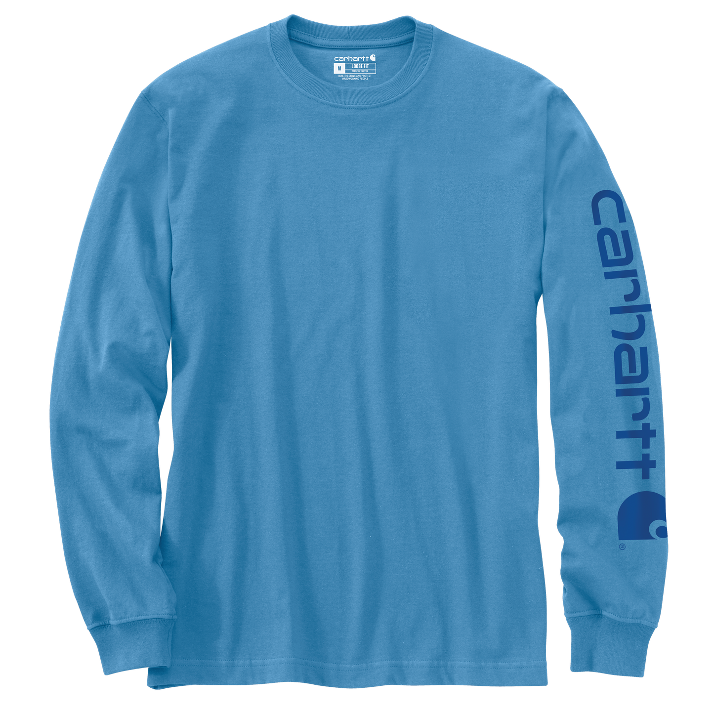 Carhartt Men's Loose Fit Heavyweight Logo Sleeve Graphic Long Sleeve T-Shirt