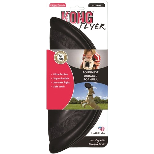 Durable black rubber dog frisbee for fetch and chew play, part of pet toys and supplies under $50 collections