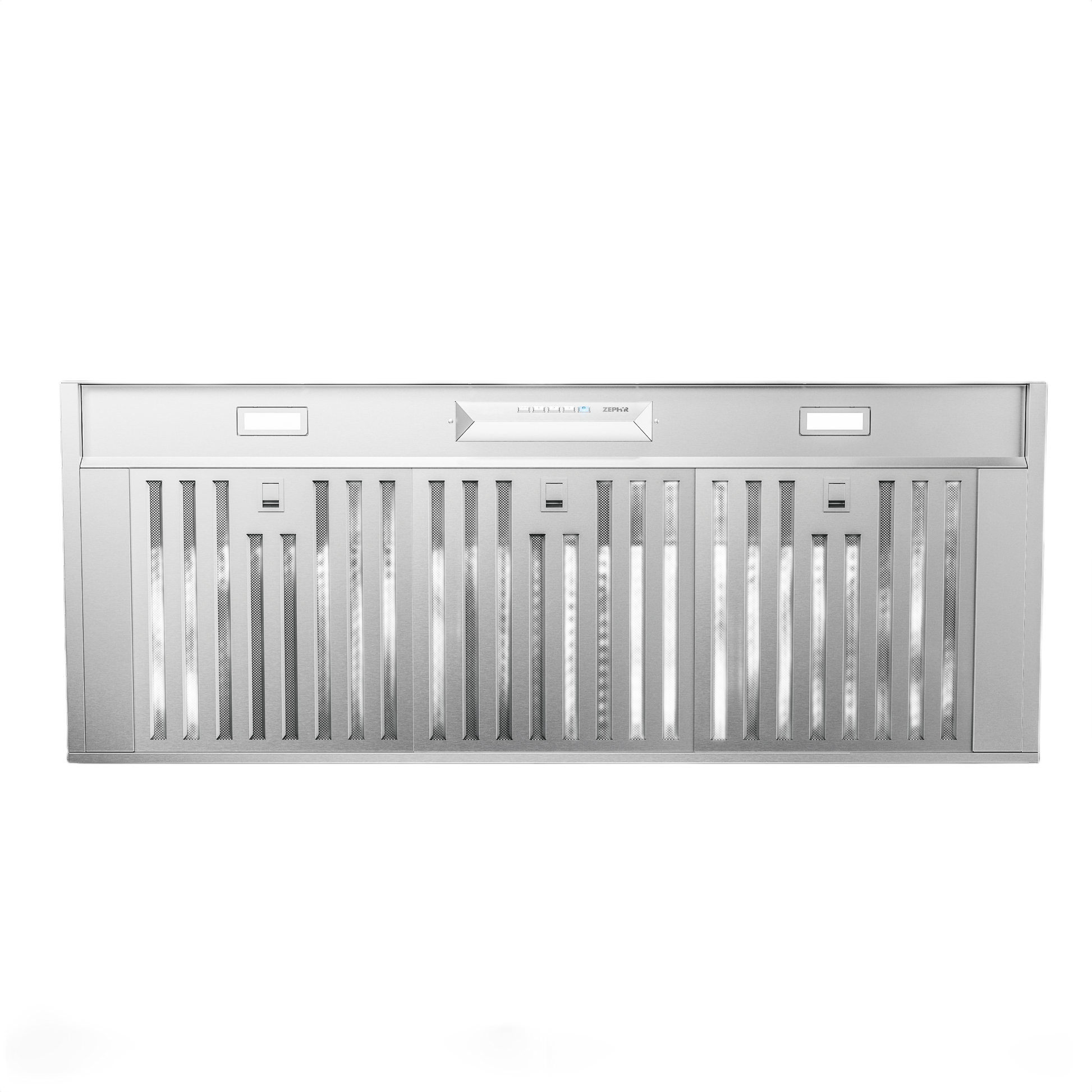 stainless steel insert range hood with LED lights for kitchen and home improvement appliances