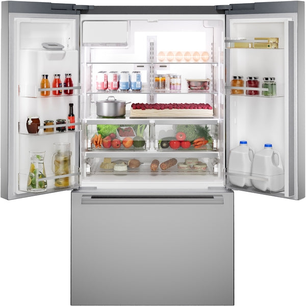 800 Series, French Door Bottom Mount Refrigerator, 36'', Stainless steel (with anti-fingerprint), Total No Frost