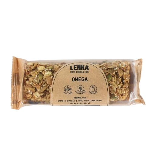 Natural granola bar with flax seeds and wildflower honey, gluten-free snack from food and beverage under $25 collections