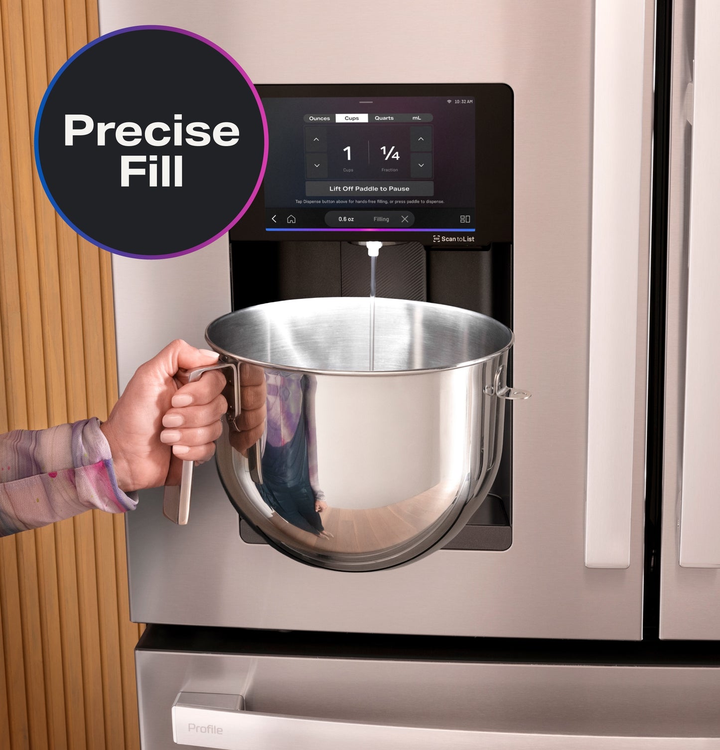 GE Profile™ ENERGY STAR® 22.4 Cu. Ft. Smart Counter-Depth 4-Door French-Door Refrigerator with Kitchen Assistant™