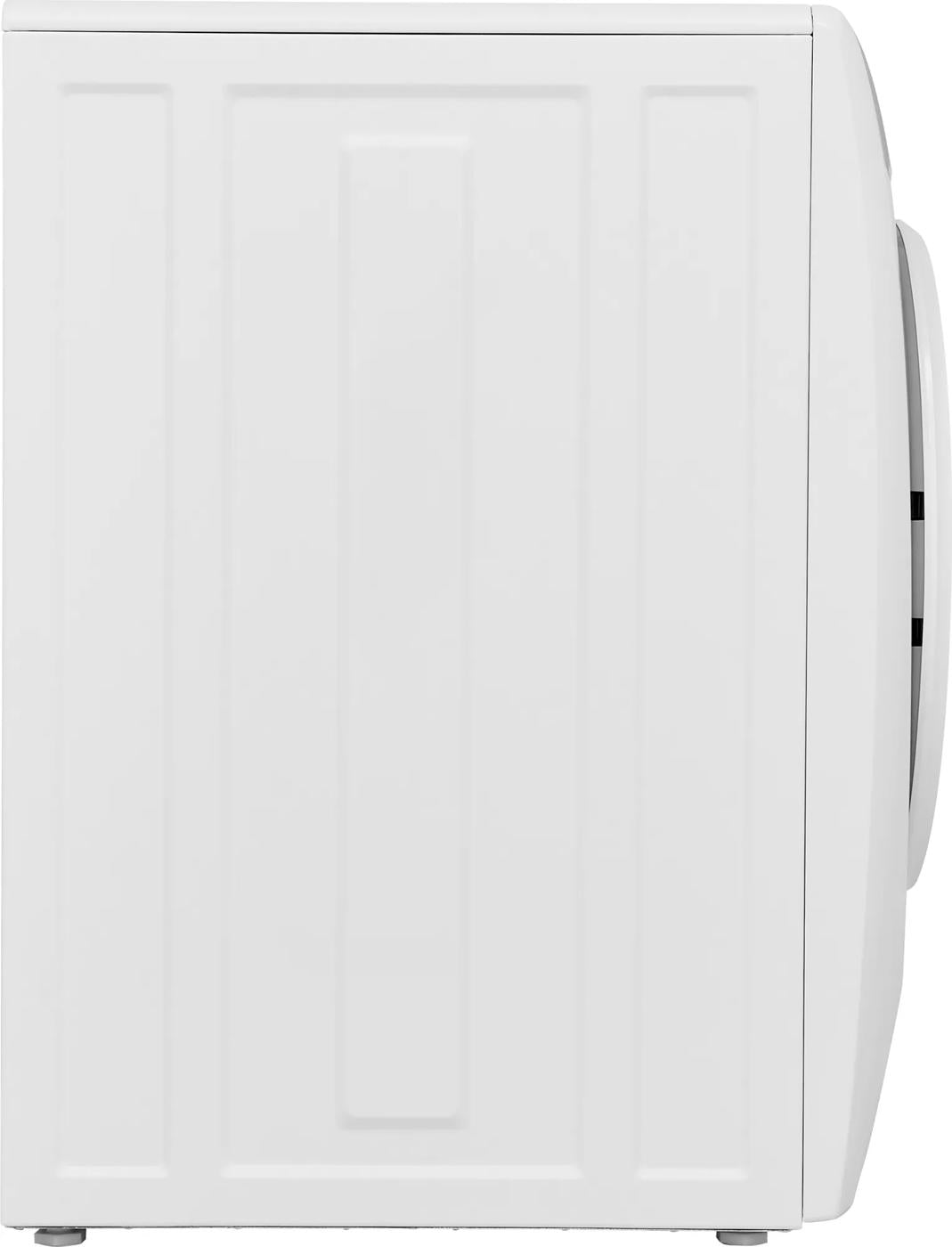 Side view of a white front load washer from the front load washers and appliances collection
