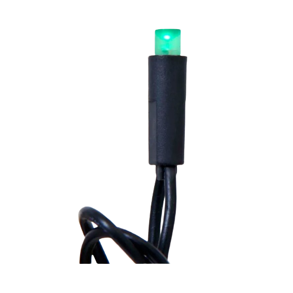 Kurt S. Adler UL Green Frost LED Black Wire Light Set, 50 Lights
