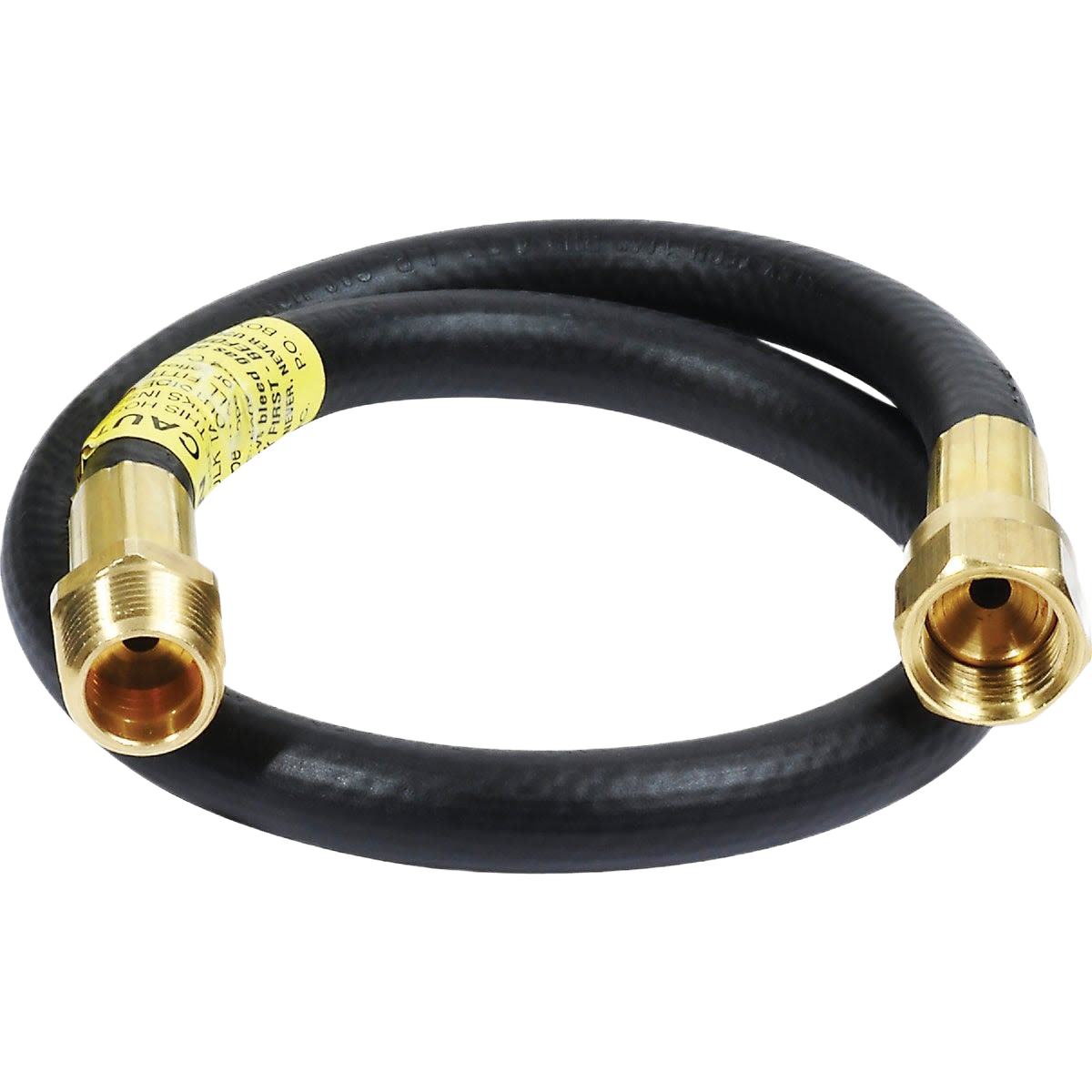 22-inch flexible black LP hose with brass fittings for barbecue grill connections in grilling accessories and outdoor living