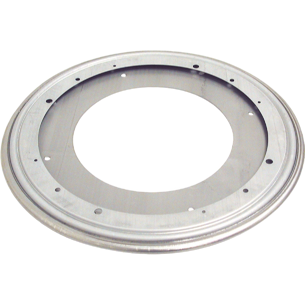 Steel rotating base plate with pre-drilled holes for cabinet hardware and furniture accessories collections