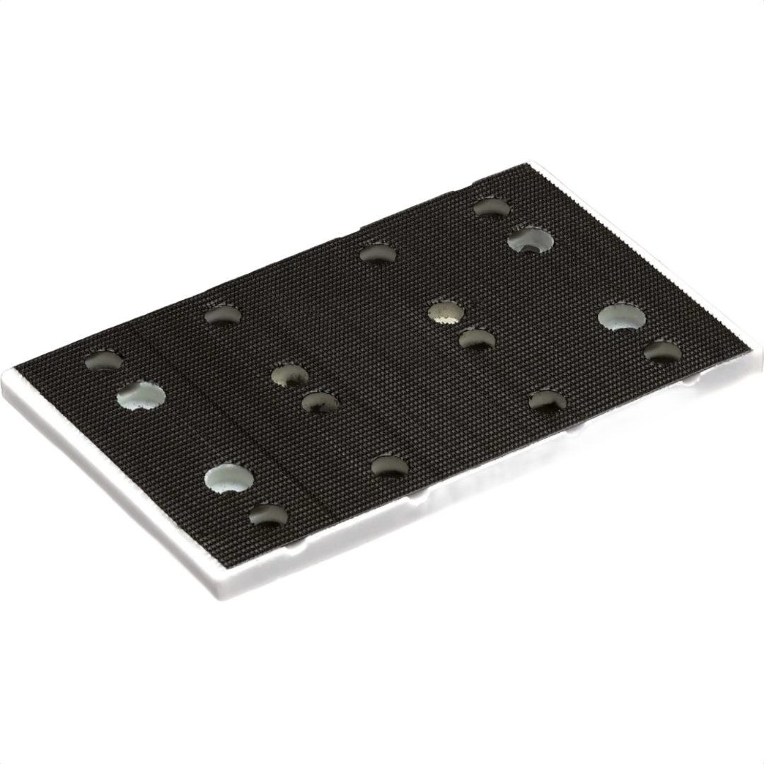 Black rectangular sanding pad with perforations for woodworking power tool accessories under $50 collection