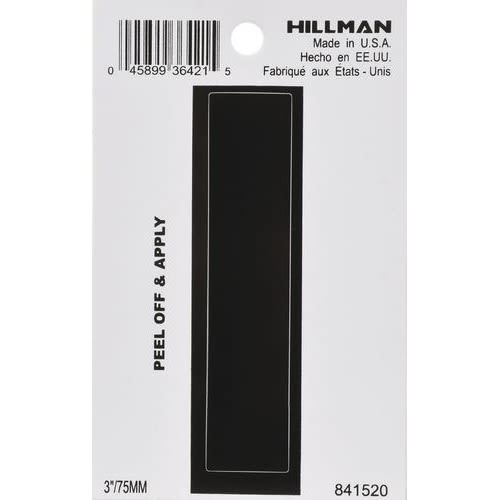 Black vinyl peel-off adhesive letter I for home improvement in hardware and under $50 collection