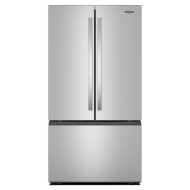 31 cu. ft. Whirlpool stainless steel French door refrigerator with bottom freezer and built-in ice maker from Refrigerators collection