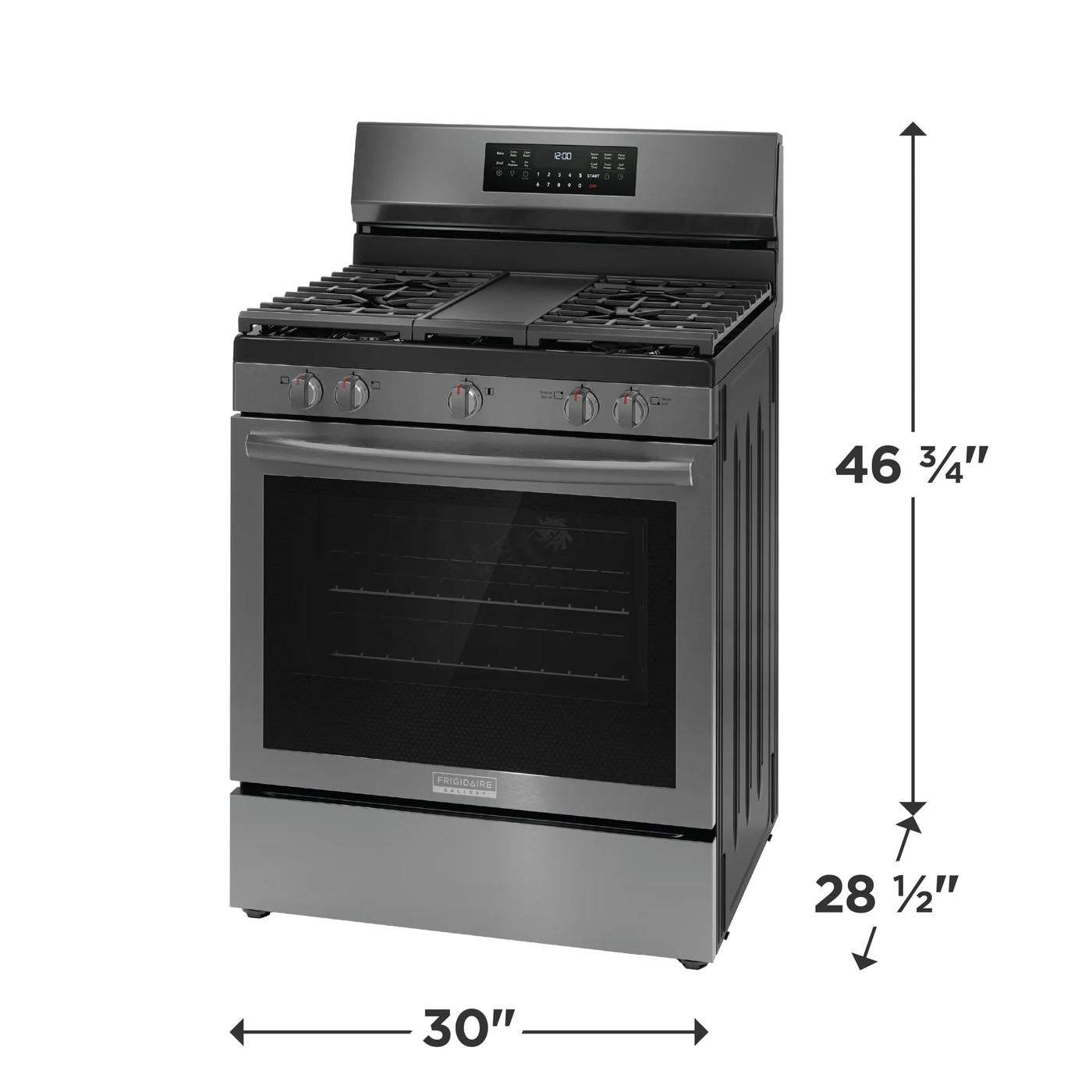 30" Rear Control Gas Range with Total Convection