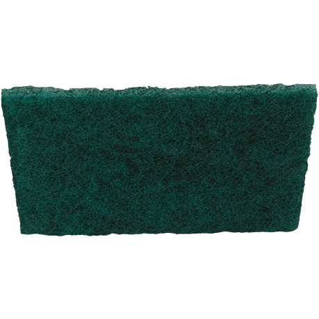 Dark green heavy-duty scouring pad for tough cleaning tasks, part of cleaning tools and home improvement collections
