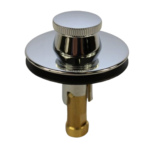 Chrome lift and turn drain stopper with brass fitting for shower and bathtub repair under $50 plumbing parts